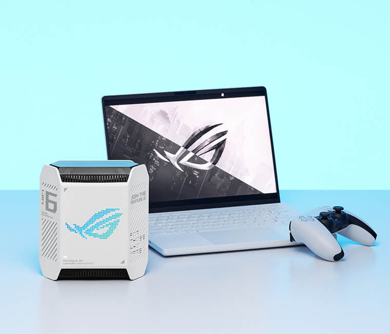 Maršrutizatorius ASUS ROG Rapture GT6/Gaming Mesh System/WiFi 6, baltos spalvos aprašymas - Prekės nuotrauka