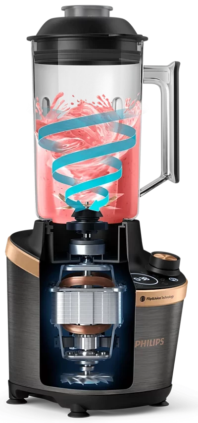 Kokteilinė Philips Flip&Juice HR3770/00, Juodos/Auksinės spalvos aprašymas - Prekės nuotrauka