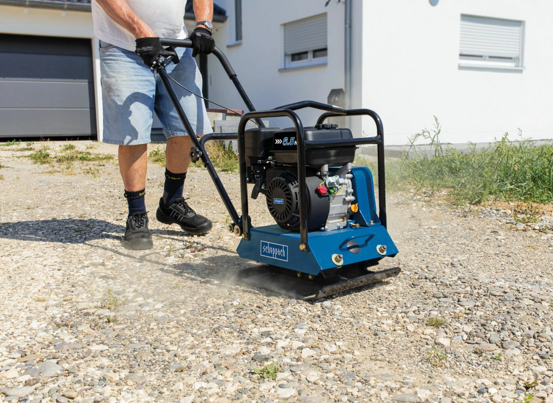 Scheppach Vibroplokštė HP2500S, 30KN, 125kg aprašymas - Prekės nuotrauka