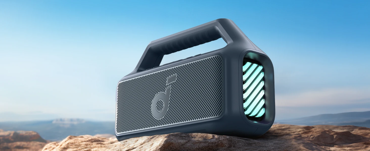 Soundcore Motion Boom 2 nešiojama kolonėlė, mėlynos spalvos aprašymas - Prekės nuotrauka