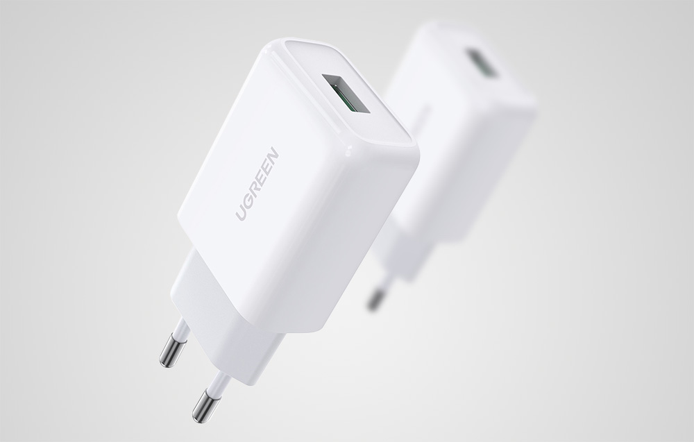 Įkroviklis Ugreen CD122 USB-A 18W, baltas aprašymas - Prekės nuotrauka