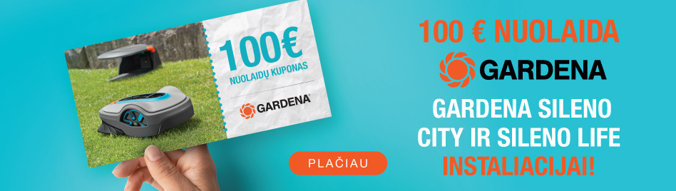 Gardena nuolaida instaliacijai 100EUR
