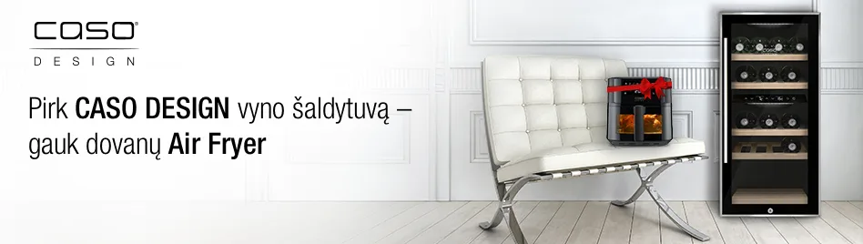 Perkant Caso vyno šaldytuvą dovana gruzdintuvė Perkant Caso vyno šaldytuvą dovana gruzdintuvė