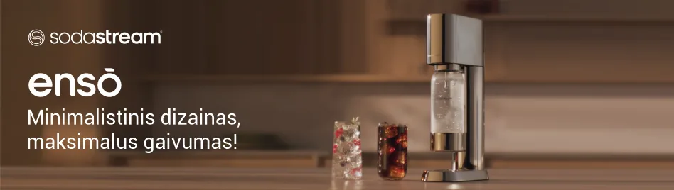 SodaStream ENSO minimalistinis dizainas, maksimalus gaivumas SodaStream ENSO minimalistinis dizainas, maksimalus gaivumas