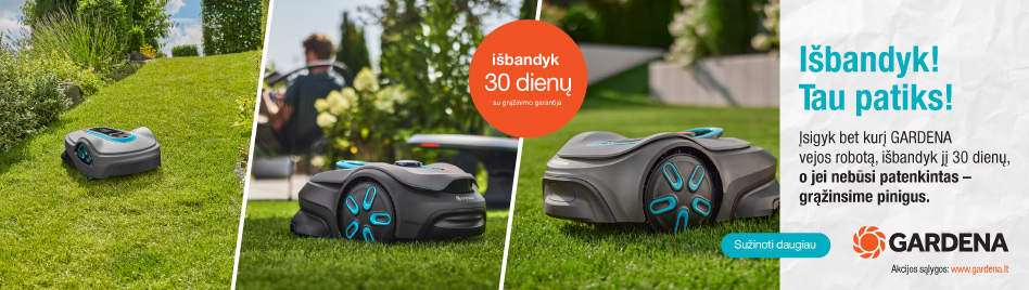 Gardena vejos robotų akcija