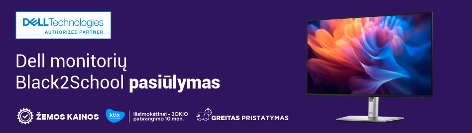 Dell monitorių Black2School pasiūlymas