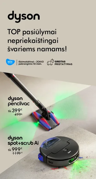 TOP Dyson pasiūlymai švariems namams