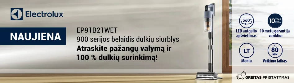 Dulkių siurblys Electrolux EP91B21WET Dulkių siurblys Electrolux EP91B21WET