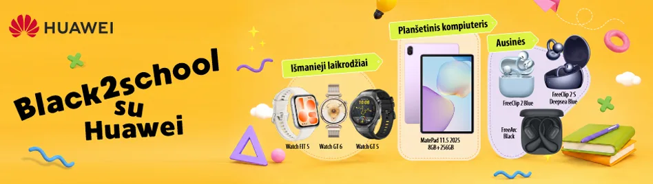 Huawei Black2School pasiūlymas Huawei Black2School pasiūlymas