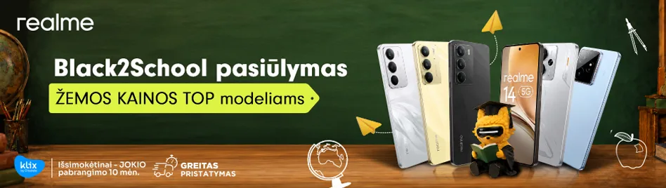 Realme Black2School pasiūlymas Realme Black2School pasiūlymas