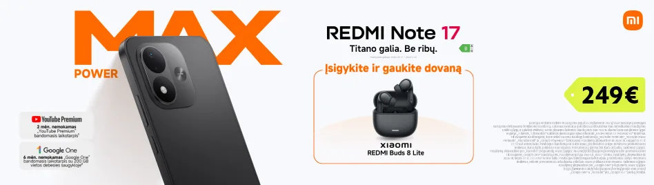 REDMI Note 17 4G 4 + dovana REDMI Buds 8 Lite REDMI Note 17 4G 4 + dovana REDMI Buds 8 Lite