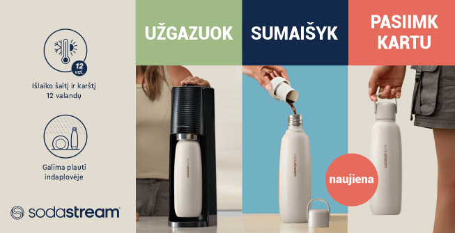 SodaStream Naujieji buteliukai Fizz&Go