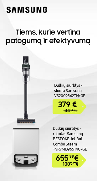 Samsung siurbliai už ypatinga kaina