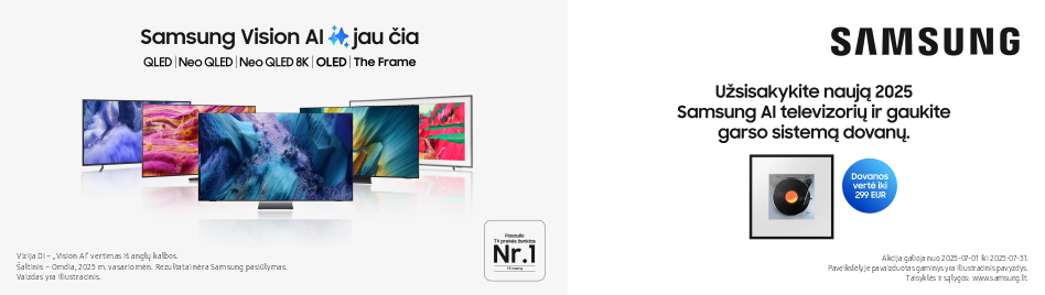 Perkant Samsung televizorių - DOVANA Music Frame