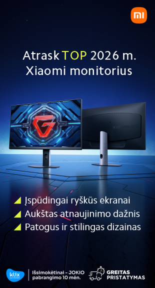 Nauji 2026 m. Xiaomi monitoriai