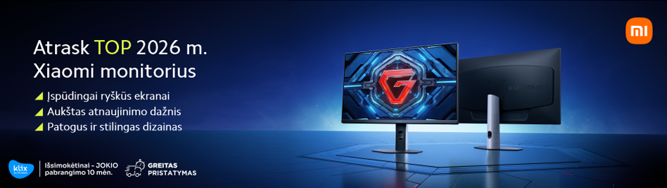 Nauji 2026 m. Xiaomi monitoriai