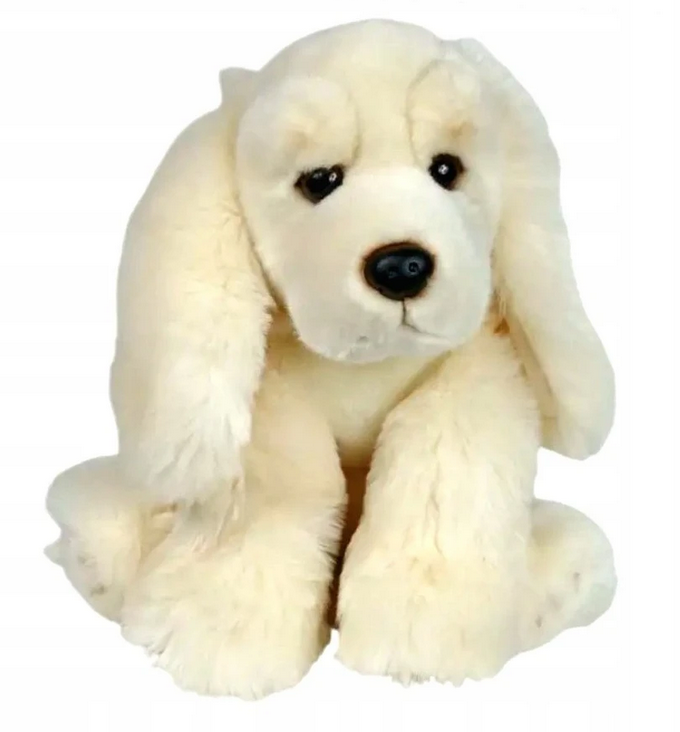 Dubi Pliušinis žaislas - baltas spanielis, 28 cm aprašymas - Prekės nuotrauka