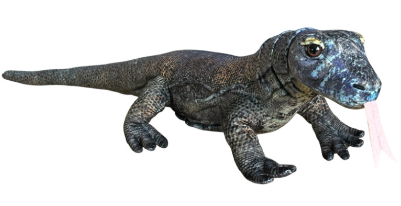 Dubi Pliušinis žaislas - komodo varanas, 70 cm aprašymas - Prekės nuotrauka