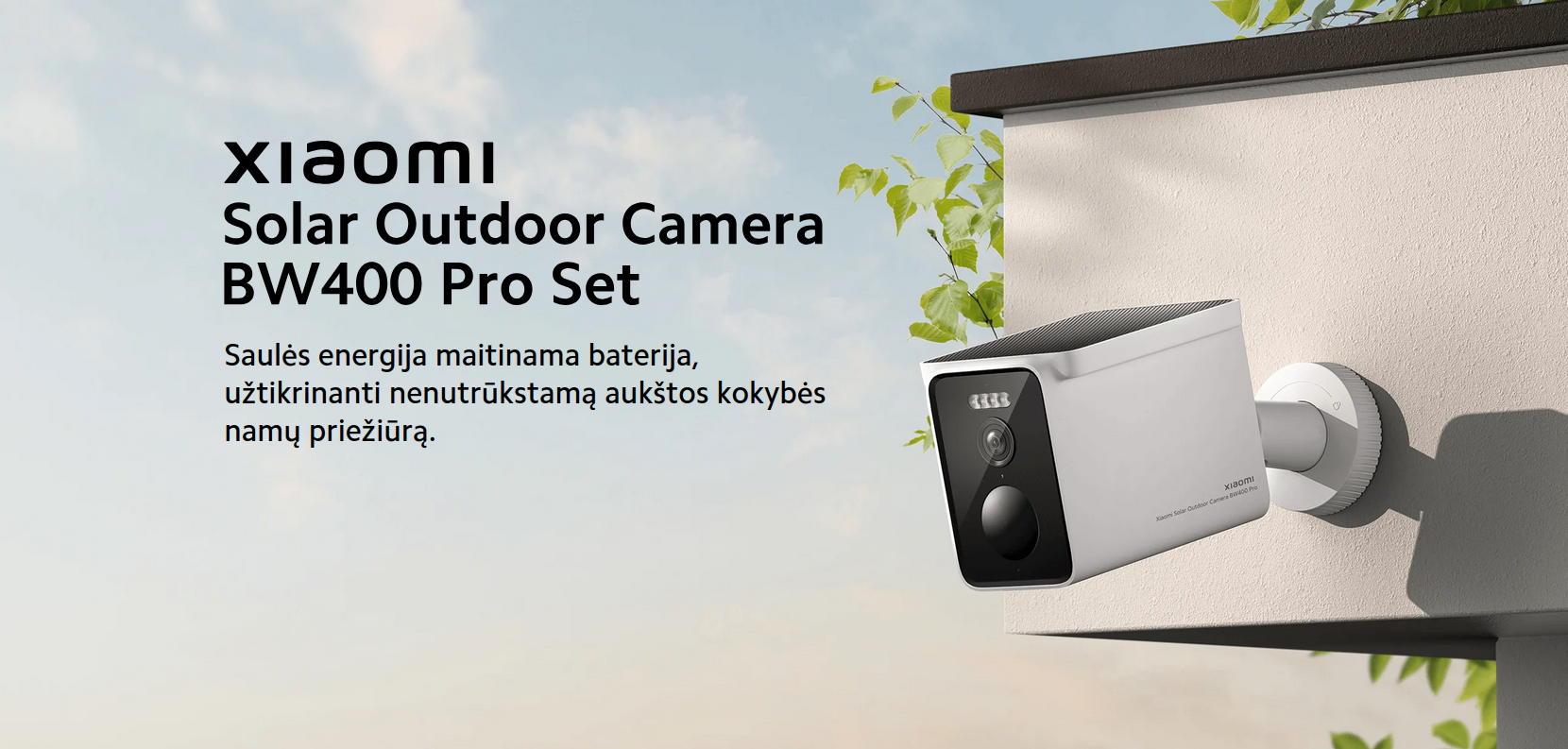 Stebėjimo kamera Xiaomi BW400 Pro Set | Maitinama saulės energija | 4 MP | IP66 | SD iki 256 GB aprašymas - Prekės nuotrauka
