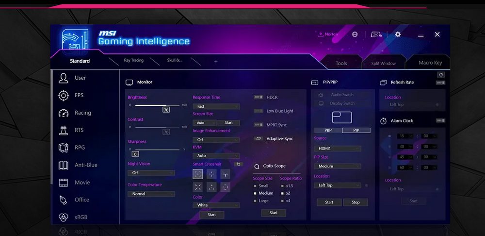 Monitorius MSI MPG 272URX | 240Hz | 4K | 26.5'' | Tandem QD OLED | 0.03 ms aprašymas - Prekės nuotrauka