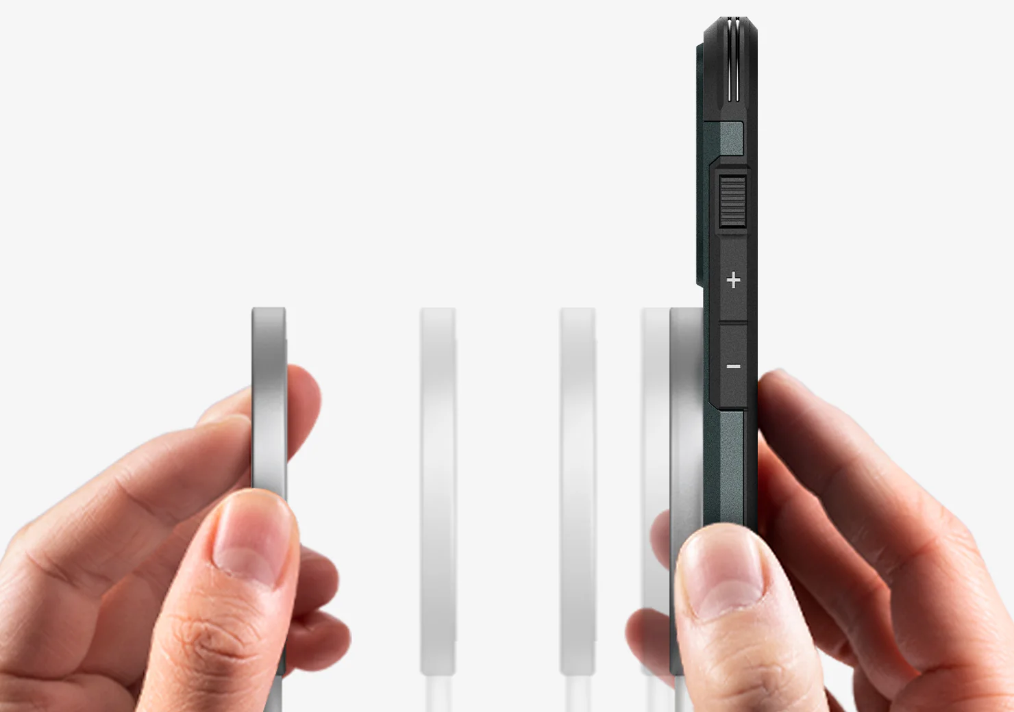 Spigen Tough Armor (MagFit) dėklas skirtas Apple iPhone 15 Pro Max, spalva - Metal Slate aprašymas - Prekės nuotrauka