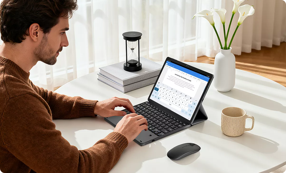 Planšetinis kompiuteris Blackview ZENO 10 8/128 GB, Mėlynas | Su klaviatūros dėklu ir pieštuku aprašymas - Prekės nuotrauka