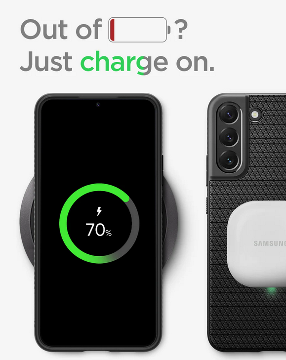 Spigen Liquid Air dėklas skirtas Samsung Galaxy S22, spalva - Matte Black aprašymas - Prekės nuotrauka
