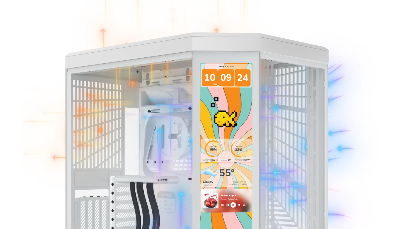 Hyte Y70 Kompiuterio korpusas, Baltos spalvos (CS-HYTE-Y70-WW) aprašymas - Prekės nuotrauka