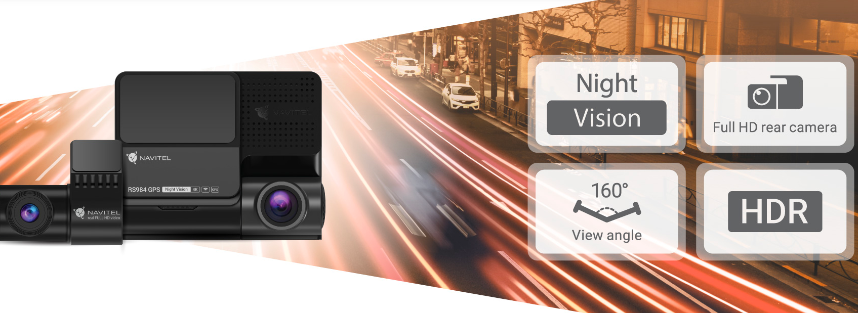 Vaizdo registratorius Navitel RS984 | 4K | GPS | Wi-Fi aprašymas - Prekės nuotrauka