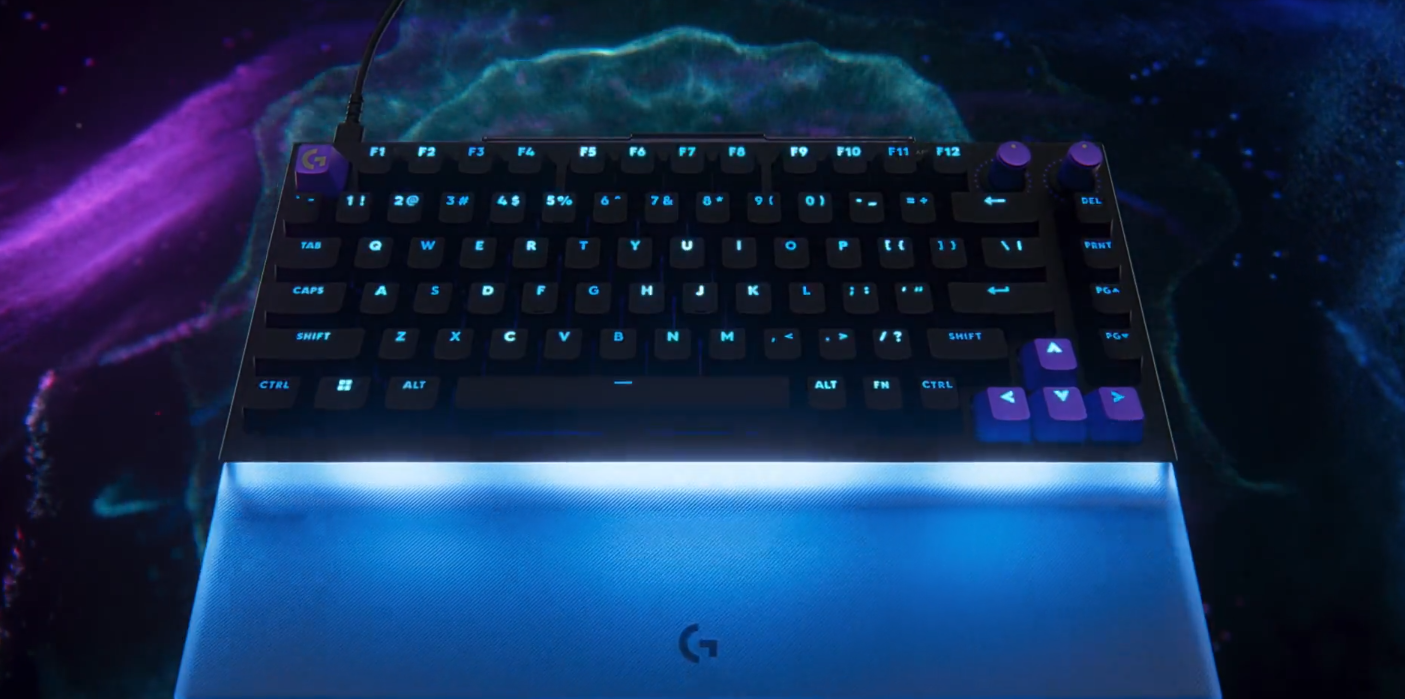 Riešo atrama klaviatūrai Logitech G512 X Palm Rest 98, permatomo akrilo aprašymas - Prekės nuotrauka
