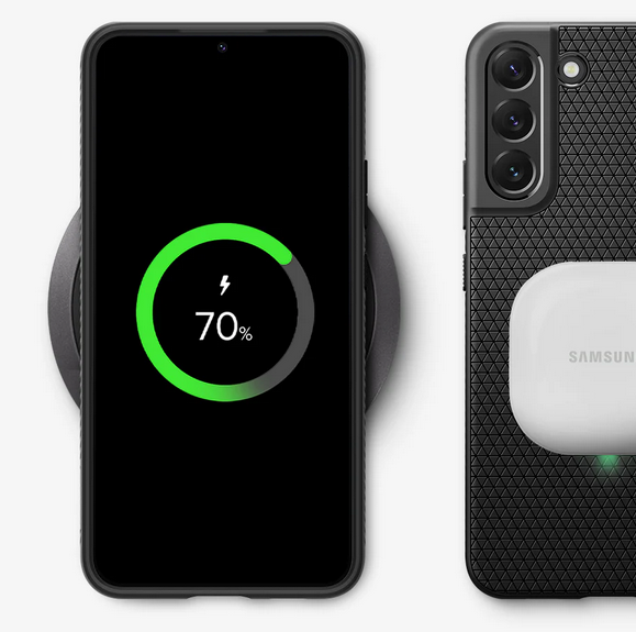 Spigen Liquid Air dėklas skirtas Samsung Galaxy S22 Plus, spalva - Matte Black aprašymas - Prekės nuotrauka