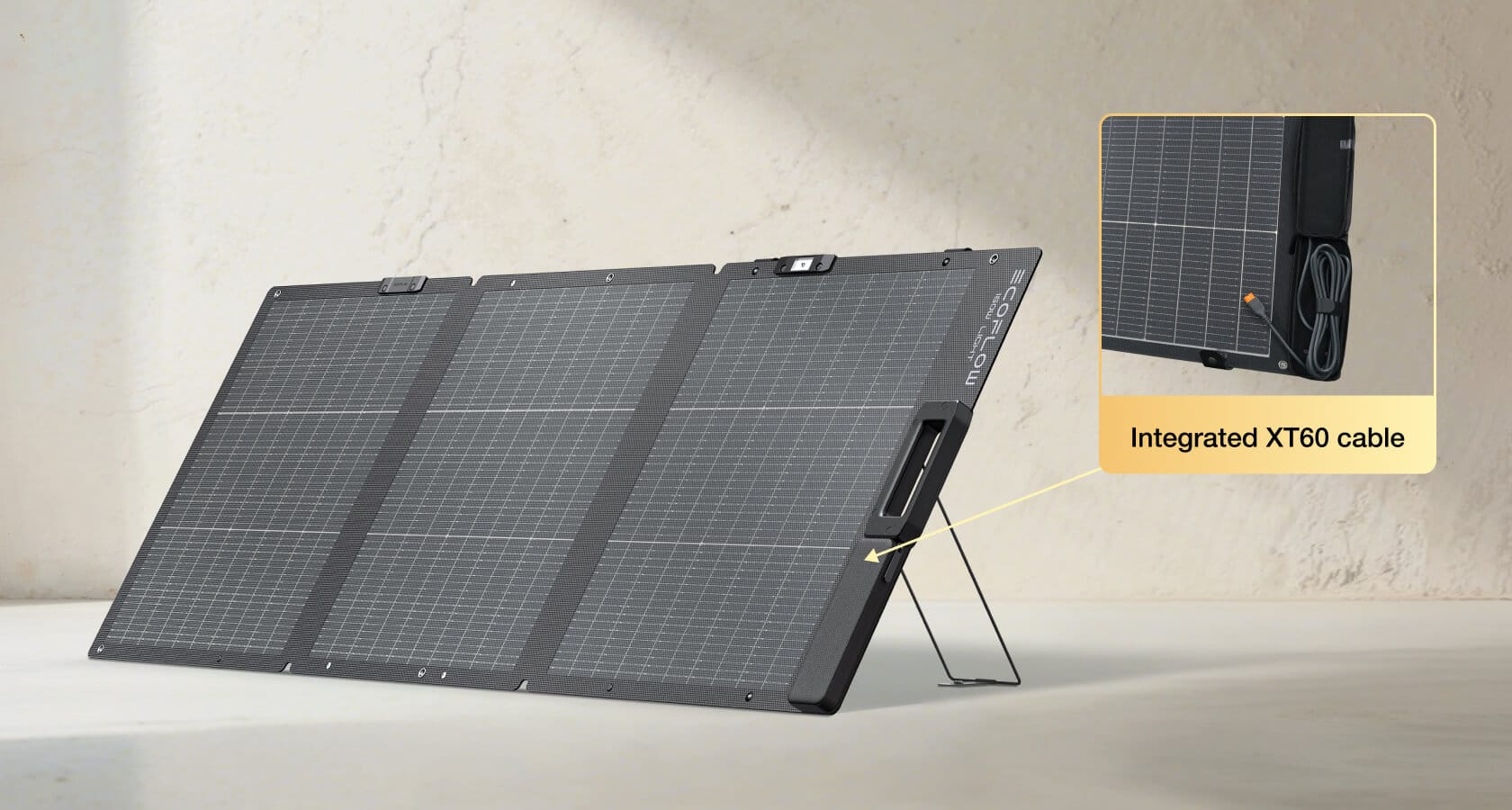 Nešiojamas saulės modulis EcoFlow 160 W aprašymas - Prekės nuotrauka