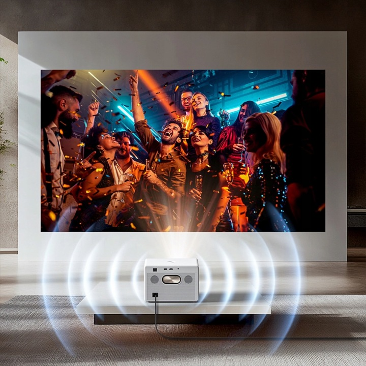 Projektorius Byintek Plato T5 Max, WiFi, 1080p, 1000 ANSI lm aprašymas - Prekės nuotrauka