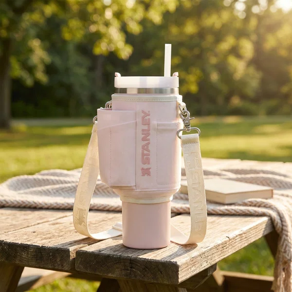 Gertuvės krepšys su kišenėmis Stanley All-Day Quencher Carry-All 0,89 L - rožinio kvarco spalvos aprašymas - Prekės nuotrauka