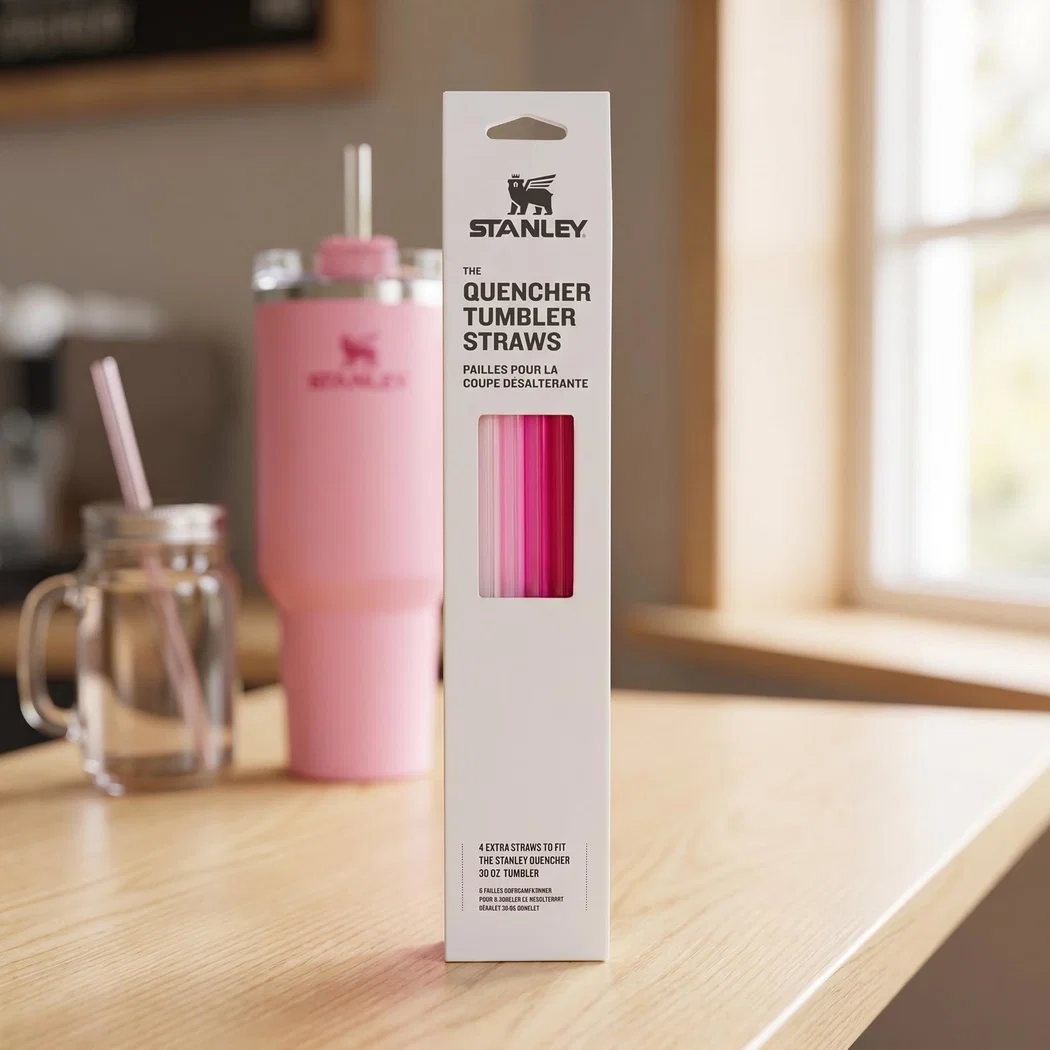 Atsarginiai šiaudeliai Stanley Quencher H2.O FlowState™ 0,89 L - rožiniai, 4 vnt. aprašymas - Prekės nuotrauka