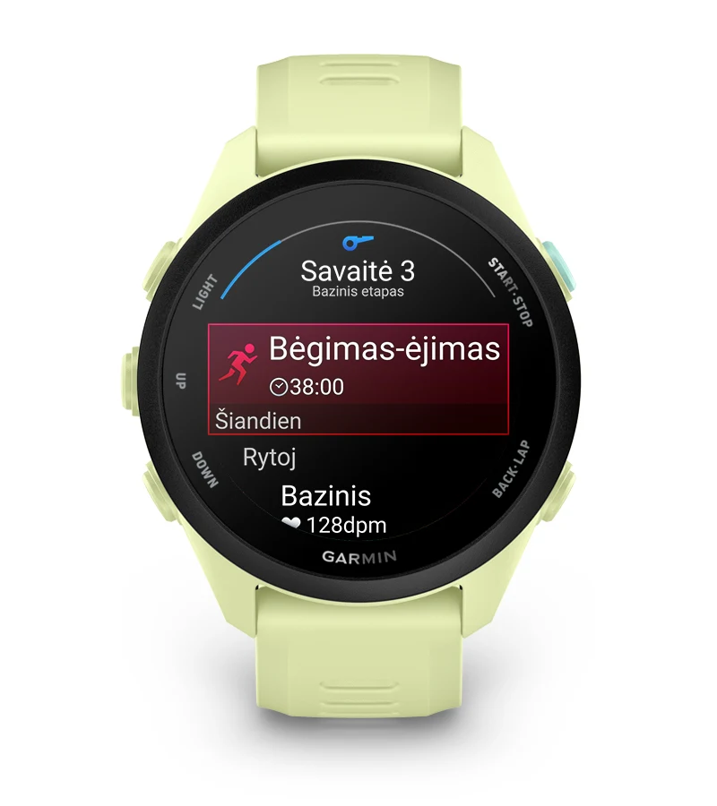 „Garmin Forerunner 70“ išmanusis laikrodis, baltos spalvos aprašymas - Prekės nuotrauka