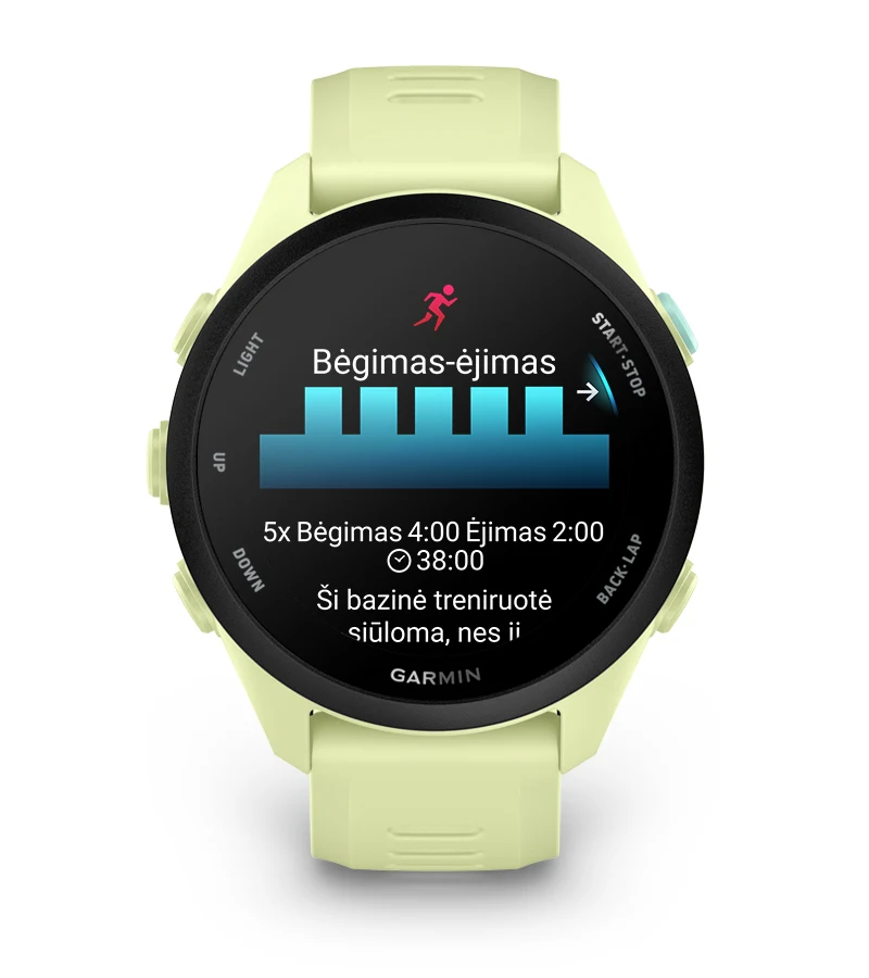 „Garmin Forerunner 70“ išmanusis laikrodis, baltos spalvos aprašymas - Prekės nuotrauka