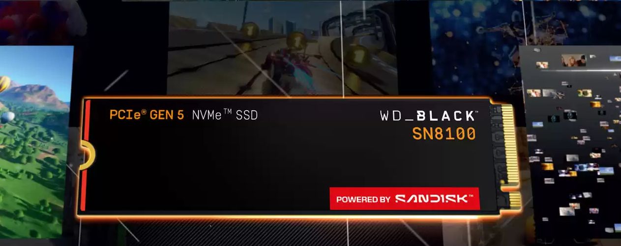 Kietasis diskas Western Digital WD_BLACK™ SN8100 NVMe™ SSD POWERED BY SANDISK, 8 TB aprašymas - Prekės nuotrauka