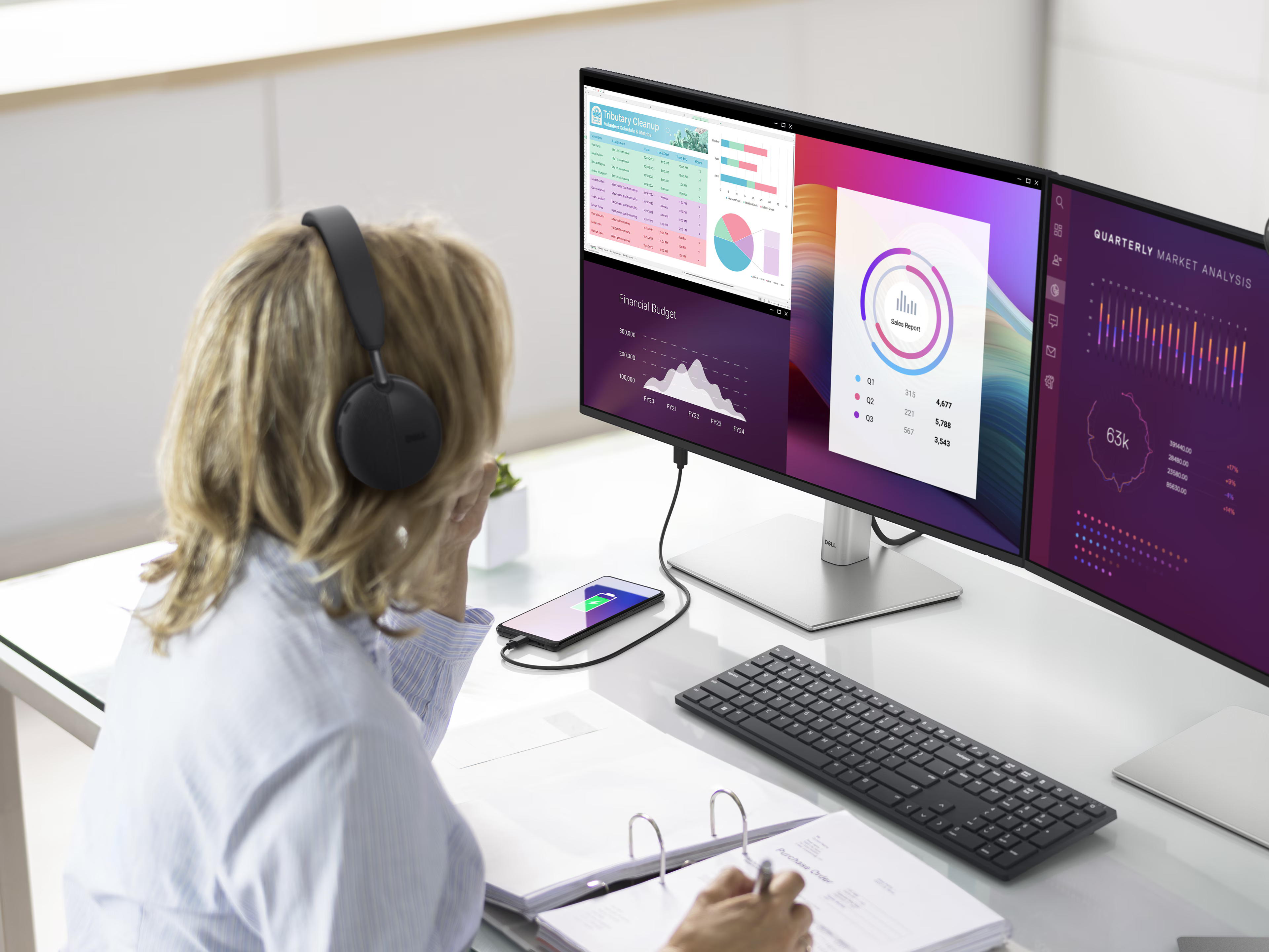 Stacionarus kompiuteris Dell Pro 24 All-in-One 35W / QC24251 / i5 14500T /16 GB / 512 GB SSD / Integruotas / W11 Pro / WLAN + BT / 23,8