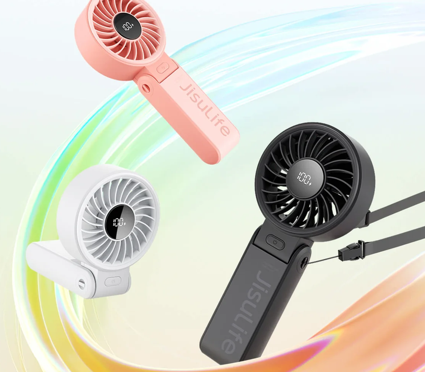 Rankinis ventiliatorius JisuLife Handheld Fan Life7, 5000 mAh, pilkas aprašymas - Prekės nuotrauka