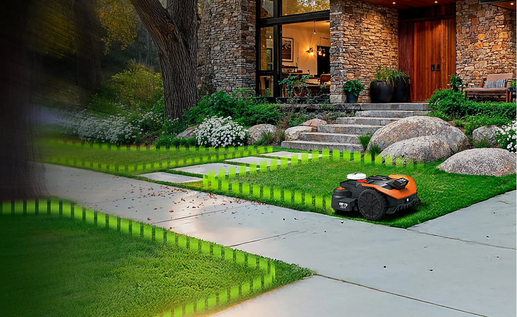 Vejos robotas Worx Vision Cloud WR305E, RTK navigacija, 2WD, be ribinio laido, iki 500 m², su akumuliatoriumi aprašymas - Prekės nuotrauka