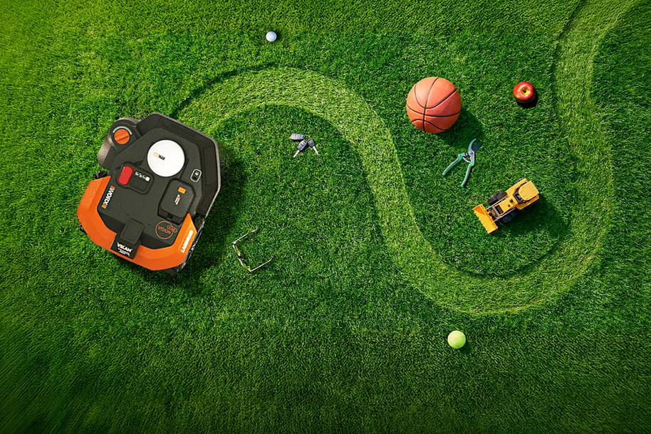 Vejos robotas Worx Vision Cloud WR305E, RTK navigacija, 2WD, be ribinio laido, iki 500 m², su akumuliatoriumi aprašymas - Prekės nuotrauka