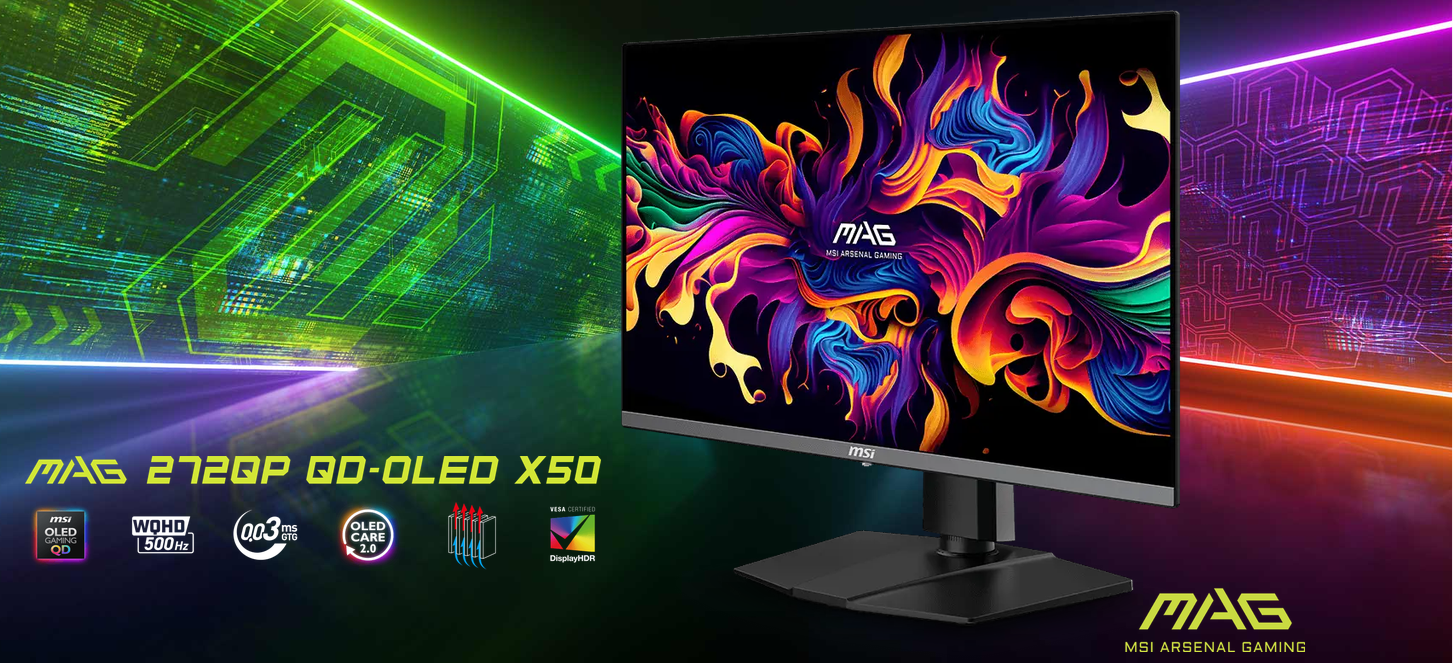 Monitorius MSI MAG 272QP QD-OLED X50 | 26.5