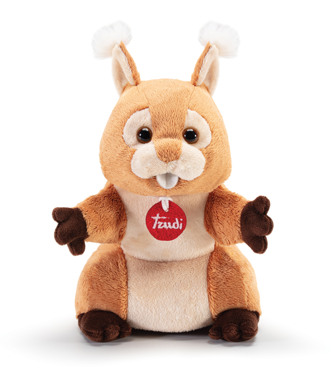 Trudi Pliušinis žaislas-pirštinė - voverė, 27 cm aprašymas - Prekės nuotrauka