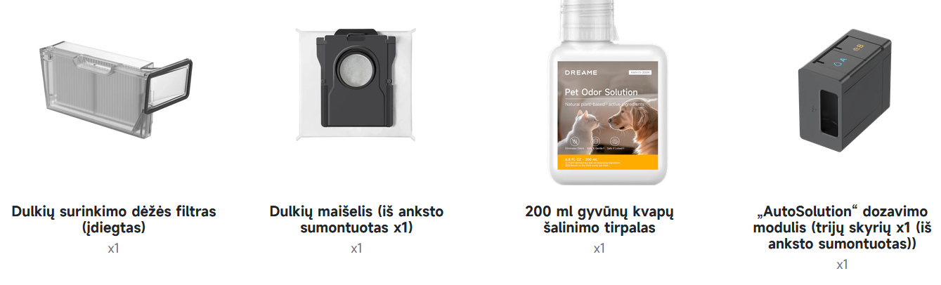 Dulkių siurblys - robotas Dreame X60 Ultra, juodos spalvos  RLX86DE aprašymas - Prekės nuotrauka
