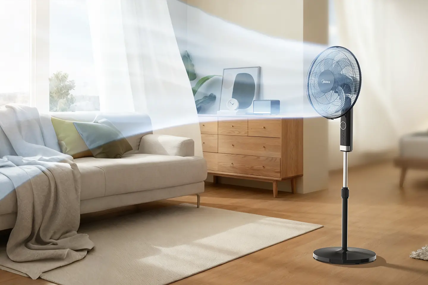Ventiliatorius MIDEA FS40-23MT, 40 cm, 50 W, Juodas aprašymas - Prekės nuotrauka
