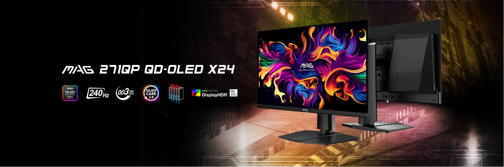 Monitorius MSI MAG 271QP QD-OLED X24 | 26.5