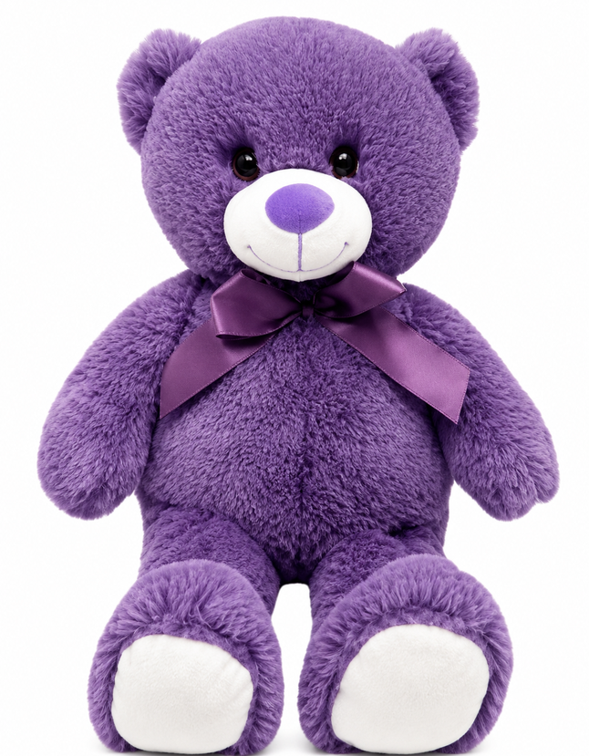 Tulilo Pliušinis žaislas - violetinis meškiukas, 35 cm aprašymas - Prekės nuotrauka