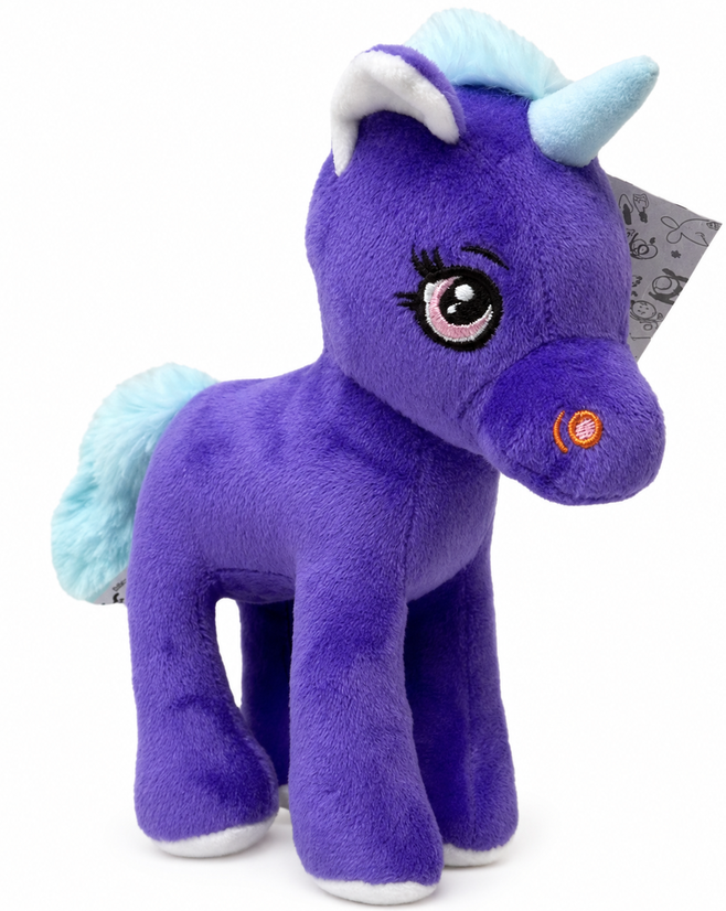 Tulilo Pliušinis žaislas - violetinis vienaragis Lena, 20 cm aprašymas - Prekės nuotrauka