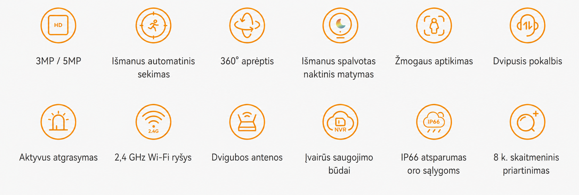 Išmani vaizdo stebėjimo kamera Imou Cruiser SE+, 3MP, baltos spalvos aprašymas - Prekės nuotrauka
